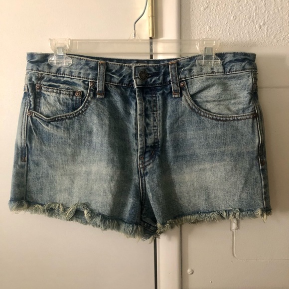 Free People Jean Shorts Size 28 - Picture 1 of 3